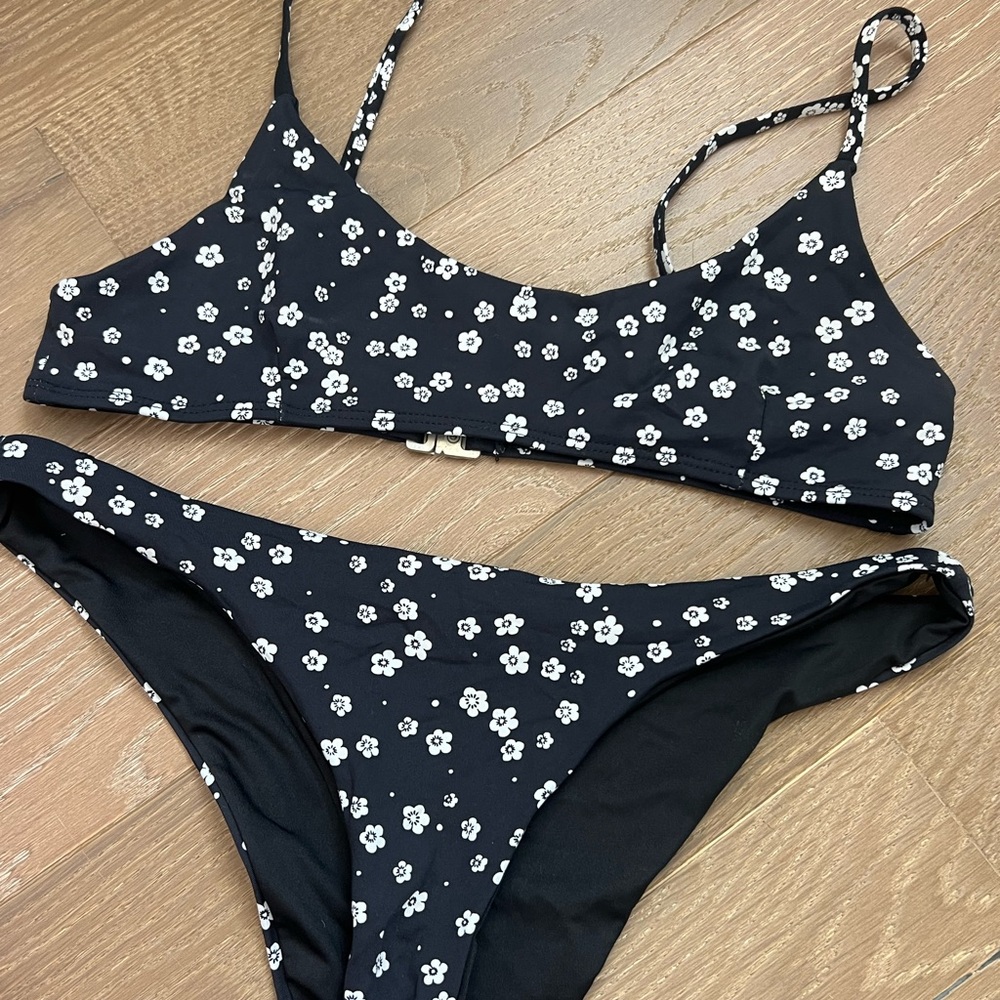 Black Floral Bikini Set - Beyond Her